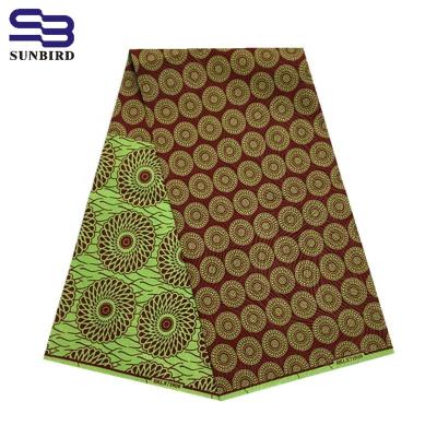 China 100% African Wax Polyester Colorful Print Fabric UNDETERMINED Wholesale for sale