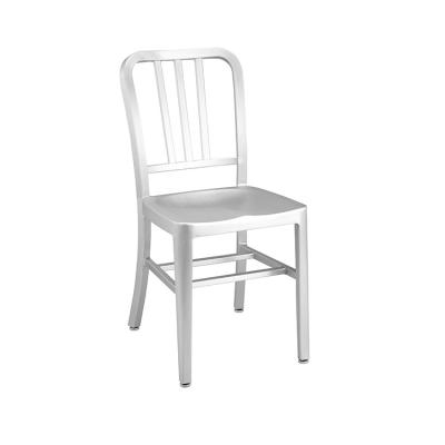 China Industrial Outdoor Hand-brushed Aluminum Restaurant Chair for sale