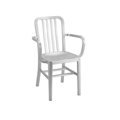 China Dining Chair Hot Sale Aluminum Armrest Dining Chair for sale