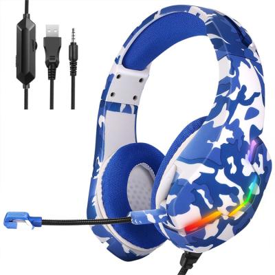 China Top Rated Gamer Earphone Audigonos Breathing RGB Light Up Gaming Headset Cable Earbuds With Microphone Mute Option for sale