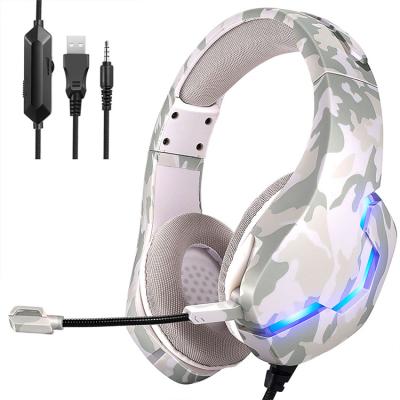 China Earphone Laptop PC 3.5mm Wired Led RGB Microphone Headset Over Ear Gaming Earphone Wired Earbuds Earphone Gaming Headsets for sale