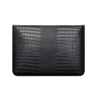 China Factory Laptop Pocket Crocodile Skin PU Leathe Laptop Sleeve Eco-friendly Filter Mount For Macbook for sale