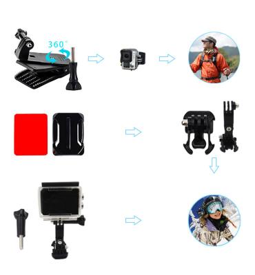 China Mount and Protect Action Cameras Anywhere 19 in 1 Set Action Camera Accessories for Gopro Hero 6 5 4 3 Session Camera Accessories for sale