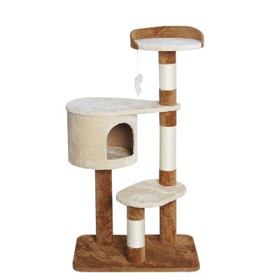 China Hot Selling Hot Viable Cat Climbing Frame Macaroons Color Cats Toy Big Cat Treehouse Tower for sale