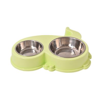 China 2021 New Single-color Automatic Pet Cat and Dog Driver Bowl Water Supplies Separate Detachable Dual Feeding for sale