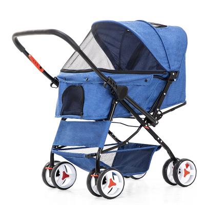 China Wholesale One-Click Folding StrollerCat Stroller & Quick Setup Pet Dogs Pet Trolley for sale