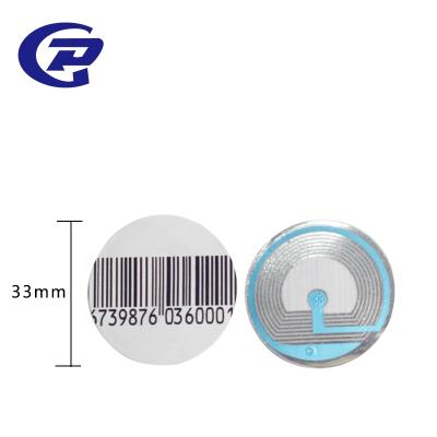 China Shopping Mall EAS RF 8.2MHz R30mm Soft Anti-theft Round Label Sticker For Supermarket Security for sale