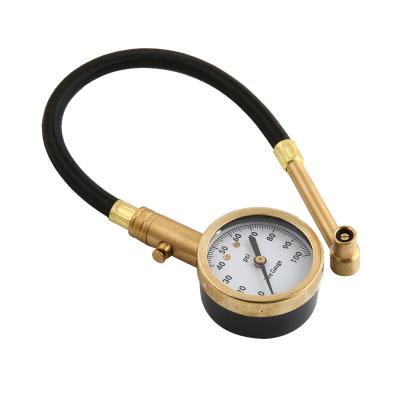 China Dial can be customized multi-function low price guaranteed quality car tire pressure gauge with hose for sale