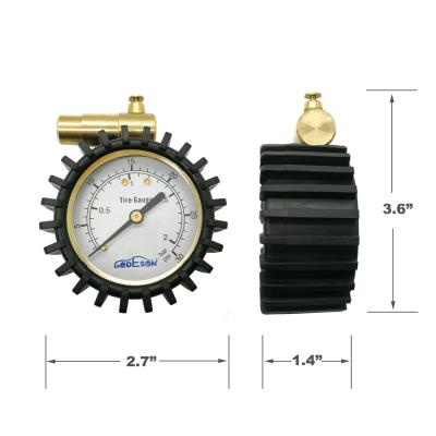 China 2021 Portable Cheap Tire Pressure Gauge Chrome Steel Copper Gold Tire Pressure Gauge for sale