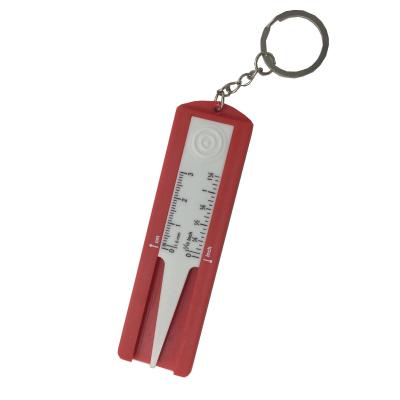 China Cheap Single Plastic ABS+PP Tire Depth Wire Gauge With Key Chain Tire Depth Ruler for sale