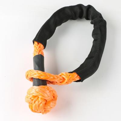 China 10mm High Strength uhmwpe UHMWPE Shackle Soft Adjustable Soft Rope Recovery Use Synthetic Soft Rope Shackle for sale