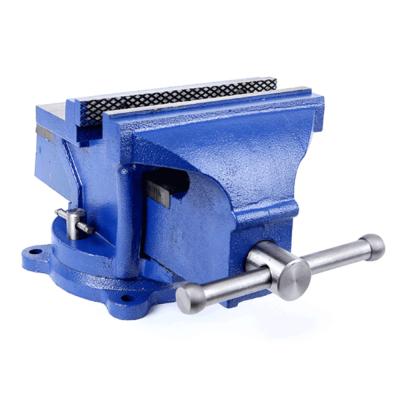 China Factory Top Quality Cast Iron Tool Widely Used Blue Light Heavy Duty Bench Vise for sale