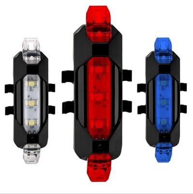 China Multiple Colors Can Be Freely Switched Mini USB Rechargeable Rear Tail Light Lamp Waterproof Bike Rear Light Bicycle Light for sale