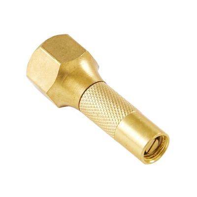 China Brass Car Screw On Tire Air Chuck 1/4NPT Tire Inflate Air Valve Tubeless Chuck for sale