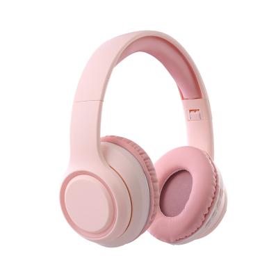 China Viable Hot Sales Pink Girls BT 5.3 Bluetooth Wireless Headphones On-ear Earphone and Sports for sale