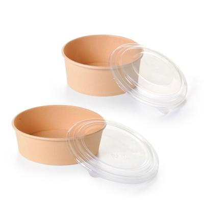 China Factory Directly Sale Disposable Kraft Paper Ice Cream Dessert Bowl for sale