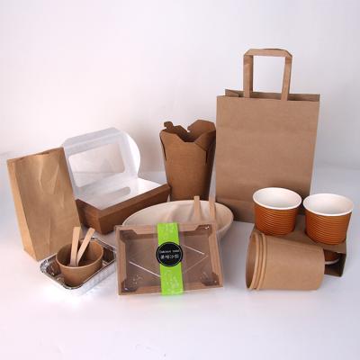 China Custom Printed Takeout Paper Packaging Recyclable Biodegradable Restaurant Fast Food Boxes Compostable for sale