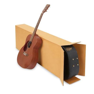 China Wholesale-Shipping-Boxes Handmade Large Folding Styles Bike Gift Packing Cardboard Cardboard Board Guitar Shaped Corrugated Shipping Paper Box for sale