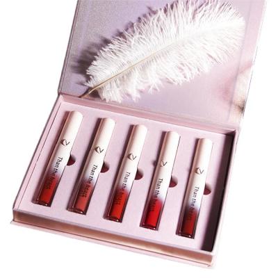 China Wholesale Recyclable Luxury Empty Pink Gold Cardboard Tube Set Silver Empty Liquid Lipstick Shaped Paper Boxes For Christmas for sale