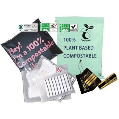 China Custom Bio Based Sustainable Shipping Mailer Eco-Friendly/Tearproof/Strong Adhesive Printing/Perfect Logo Printed Eco Polymailer Poly Packaging Biodegradable Zipper Plastic Parcel Bag for sale