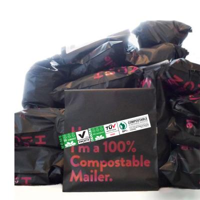 China Custom Made Black Green Compostable Green Black Biodegradable Compostable Mailing Bag Poly 10 x13 Eco-Friendly/Tearproof/Strong Logo Printing Adhesive/Perfect Plastic Mailing Envelope Mailing Mailers for sale