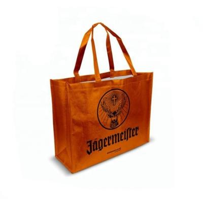 China Custom Logo Eco-friendly Material Handled Printed To Recycle PP Non Woven Cheap Carrier Bag for sale