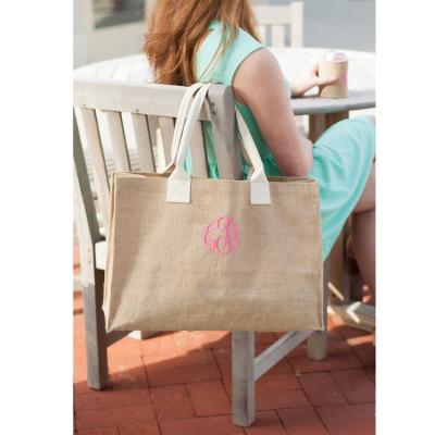 China Reusable Manufacturers Used Gift Beach Carrier Hemp Burlap Hessian Fabric Jute Sack Handmade Shopping Tote Bags for sale