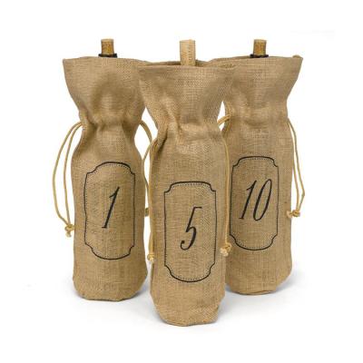 China Vietnam Thailand Malaysia New Reusable Burlap Sack Price Canvas Screen Printed Cotton Jute Burlap Wine Drawstring Bag for sale