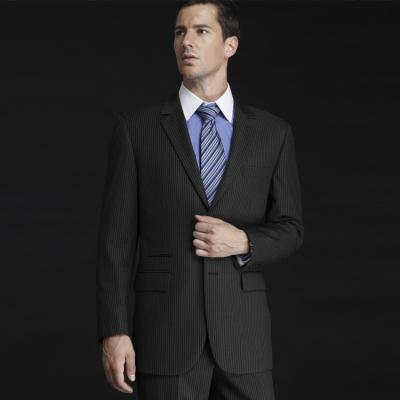 China Cheap New Style Mens Lapel Notch 70% Wool Anti-Shrink Gray Two Buttons Suit Custom Made Suit for sale