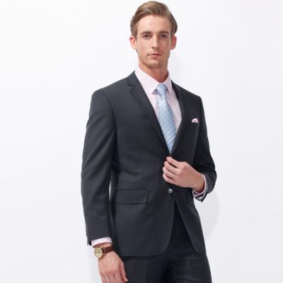 China New Style 70% Wool Anti-Shrink Two Buttons Notch Lapel Dark Gray Cheap Mens To Suit Tailor Made Suit for sale