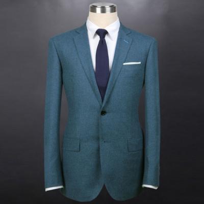 China 150's Wool/Cashmere Latest Notch Lapel Two Button Blue Half-canvas Breathable Super Blazer Design for sale