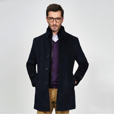 China Hot Selling Best Quality Anti-Shrink Winter Jacket Black Men's Long Style Coat for sale