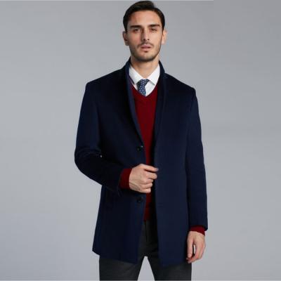 China Clothing 10% Cashmere 90% Woolen Overcoat Royal Blue Winter Coat Breeches for sale