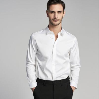 China Classic Solid 100% Organic Cotton Men's Anti-Pilling Casual Dress Shirt Wholesale China for sale