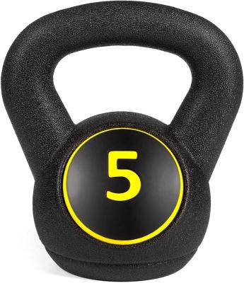 China Cheap hot sale home good quality handle use cement plastic dumbbell set adjustable kettlebell for sale