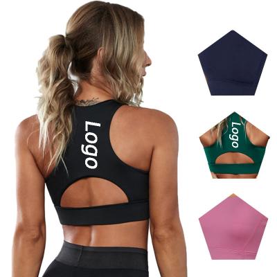 China Wholesale Custom Breathable Soft Top Fitness Women Compression Yoga Backless Sports Bra With Removable Cups for sale