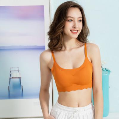 China Anti-sagging Comfortable Women's Seamless Underwear One-Piece Sports Bra Top Sleep Daily Wear Tank Top for sale