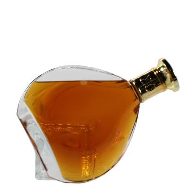 China Custom hot-selling wine vodka brandy frosted wine glass bottles glass flask wine bottle for sale