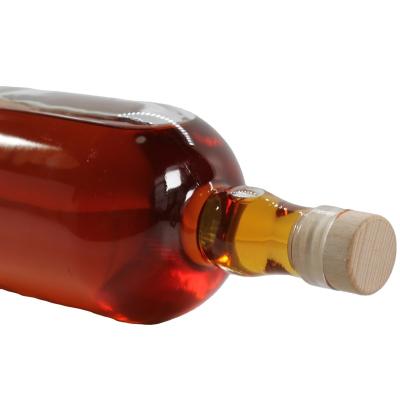 China Wine Round Glass Juniper Whiskey Vodka Brandy Bottles 750ml Liquor Bottle With Lids for sale