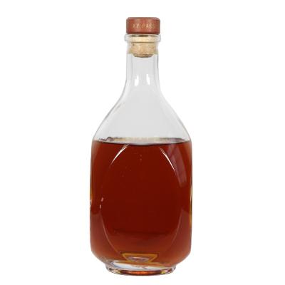 China Single Empty Wine 1000ml Large Capacity Polygon Glass Bottle Empty Rum Bottle for sale