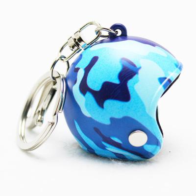 China Fashion Blue Safety Helmets Ring Creative Fashion Plastic Motorcycle Main Helmet Main Chain for sale