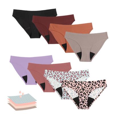 China OEM/ODM Antibacterial Factory Mid-Waist Cotton Bikini Brief Underwear Breathable Period Panties Plus Size Women's Underwear for sale