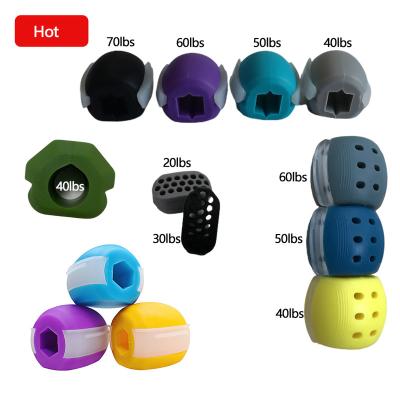 China 2021 Custom Embellishment Silicone Face And Neck Mandibular Line Jawzrsize Line Mouth Muscles Trainer Fitness Ball Tool Chin Jaw Device for sale