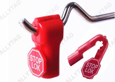 China Red Color Display Hook Product Stop , Security Stop Lock 4mm - 8mm Hole Diameter for sale