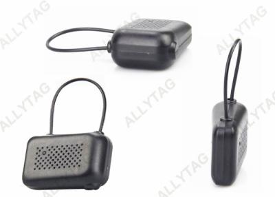 China Store Security Lanyard Cable Tags AM / RF Cable Lock For Luxury Retail Items Black for sale