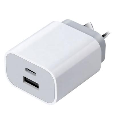 China Mobile Cell Phone 20w Palladium Home Charger For iPhone Au Wall USB C 20w Palladium Charger 2 Ports Palladium QC 3.0 Power Fit for sale