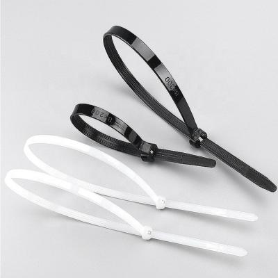 China Nylon66 5*250 Self Locking Nylon Stainless Steel Plate Lock Cable Ties for sale