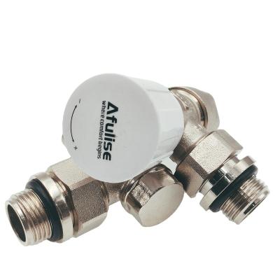 China modern afulise chrome plated brass angle thermostatic radiator valve cheap trv for sale