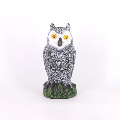 China Hand Painted Realistic Owl Decoy Outdoor Hunting PE Bird Garden Protector PE Reventive Material for sale