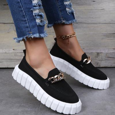 China Wholesale Women's Casual Sneakers Fashion Trend Breathable Slip-on Sneakers for Women and Ladies for sale